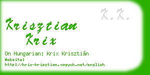 krisztian krix business card