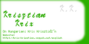 krisztian krix business card